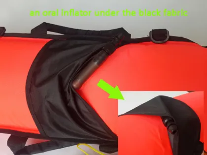 Fish torpedo inflatable spearfishing float