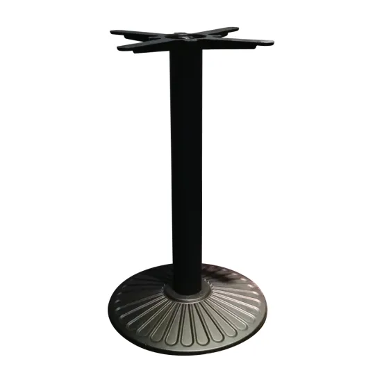 Round Sand Black Chinese Cast Iron Table Base