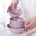 Elegante seta de vajilla de cerámica juego de vajilla de porcelana Purple Set Dinning Cenina de platos de cerámica C vajilla vajilla