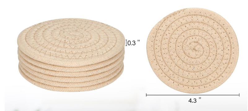 Elegant Wooden Coaster Set for Home Use