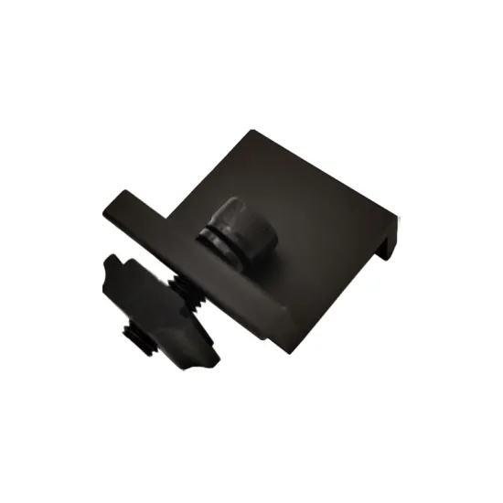 Black Mounting Kit for 30-50mm Framed Solar Panels - End Clamp Solar Mounting System