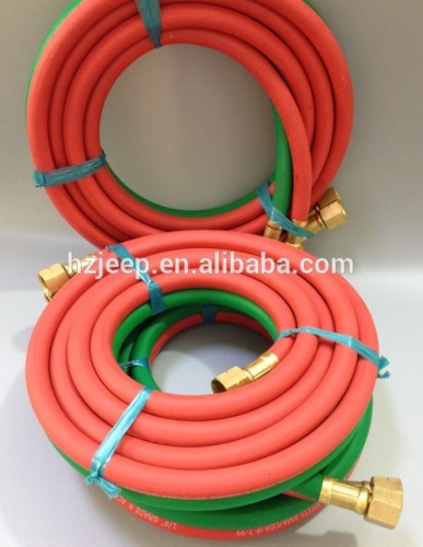 green+red twin welding hose, rubber hose , twin hose
