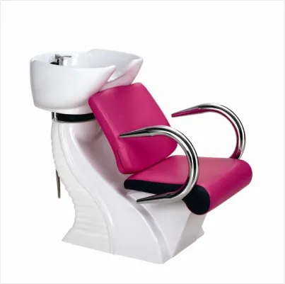 Liguang Beauty Station Pink Hair Washing Chair for Salon Furniture
