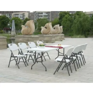 China HDPE Plastic Foldable Tables and Chairs for Supply 8 Restaurants