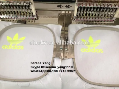 Two head commercial embroidery machine as good as feiya embroidery machine