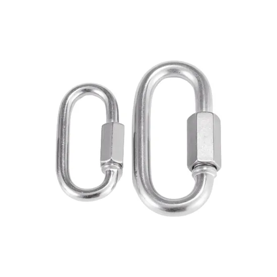 Quick Link Connector for Chain: In-Sock Stainless Steel Oval Shape