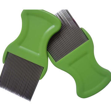 Lice Comb, Stainless Steel Pins and Plastic Handle, Long Pins Can Easily Reach Scalp