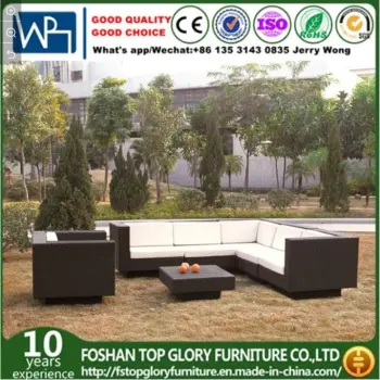 L Shape Outdoor Leisure Sofa Garden Furniture Rattan Sofa (TG-JW36)