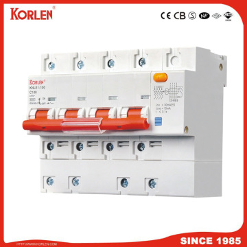 Residual Current Circuit Breaker ELCB KNLE1-100 CE 3P