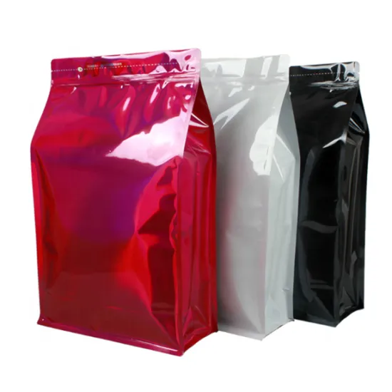 Custom Printed Flat Bottom Coffee Packaging with Valve