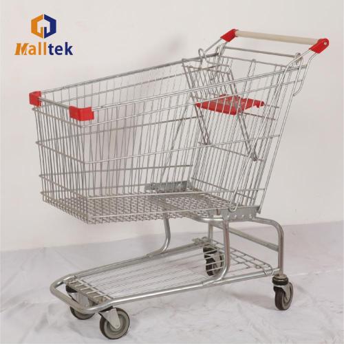 Zinc plated Retail Metal Supermarket Shopping Cart