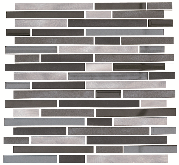 300 300mm Strip Shape Glass Stone Mosaic Tiles