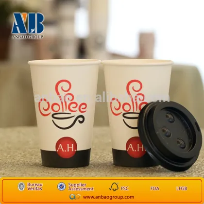 eco friendly disposable paper cup with lid