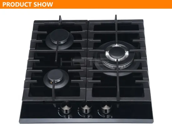 3 Burner Gas Cooker Stove OEM Factory Glass Top Built in Gas Hob