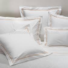 Luxury 100% cotton embroidery pillow sham for hotel with OEM service