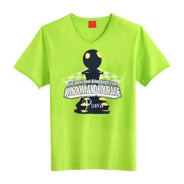 Men\'s V-neck T-shirt with Print 100% Cotton