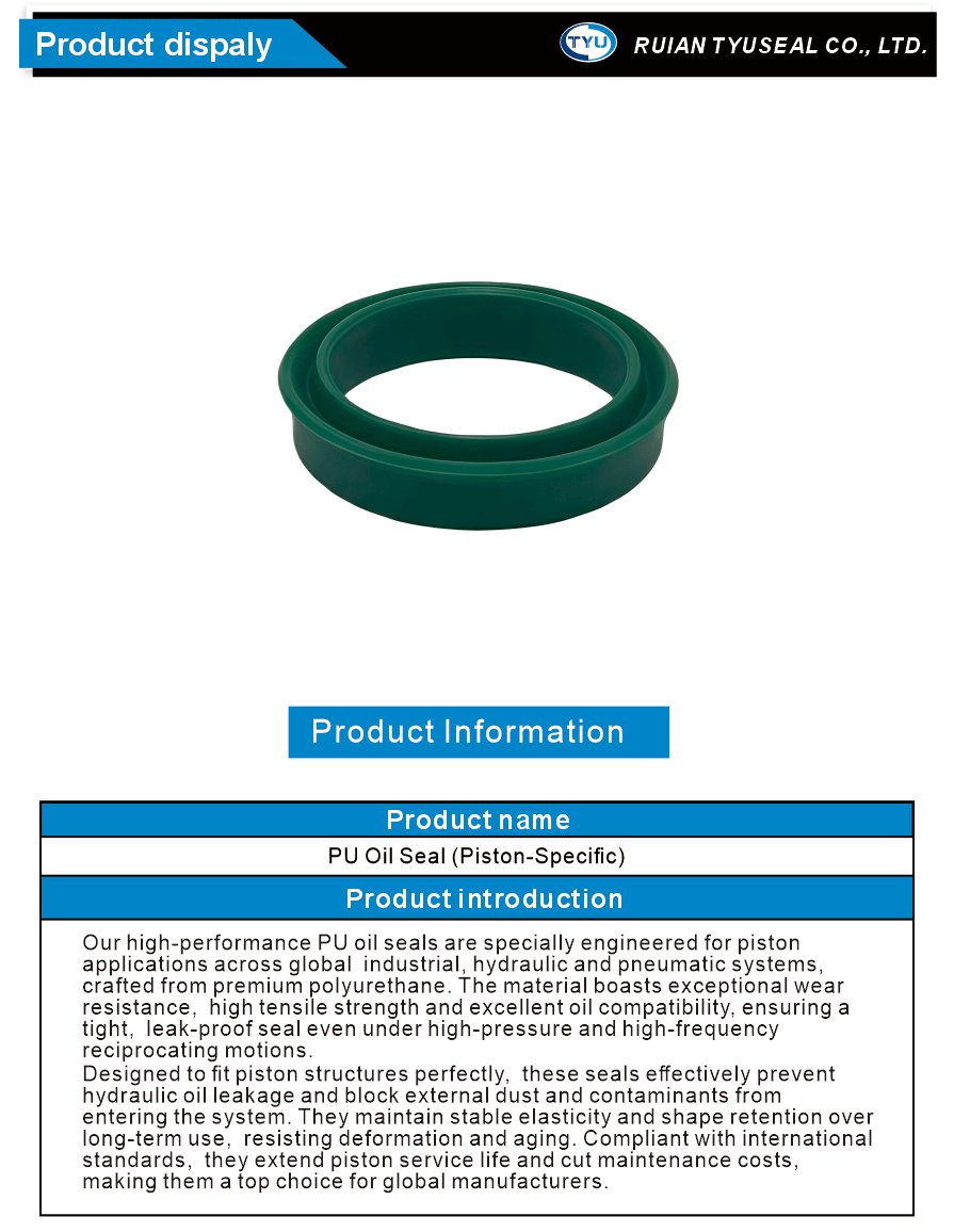 PU Piston Oil Sealing