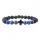 Gemstone 8mm Black Lava Stone With Hematite Cross Stretch Bracelet Natural Stone Round Beads Handmade Charm Bracelet for Women