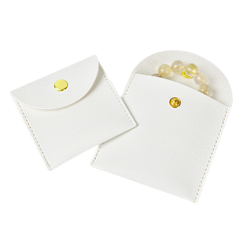 Lederschnappschmucktasche für Ringe und Halsketten