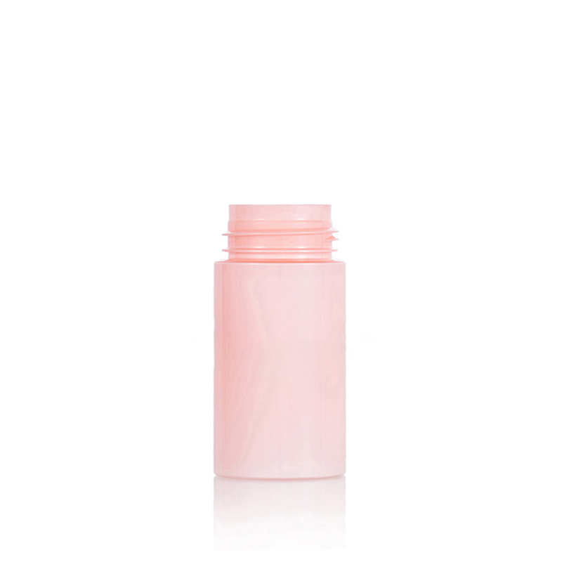 Pink 100ml cosmetic packaging pet cream mousse bottle