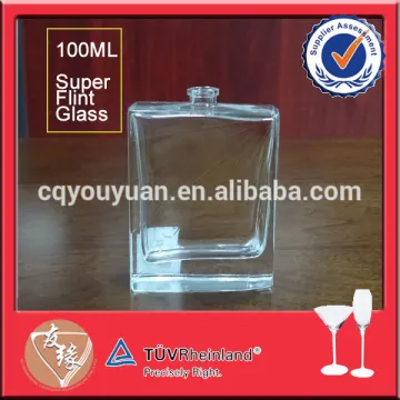 Flask 100ml square glass perfume bottle importers