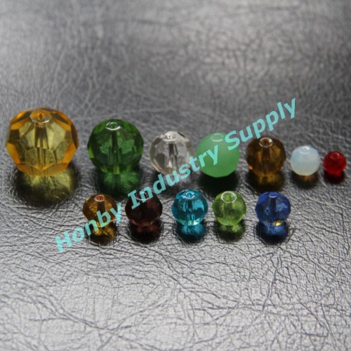 Colorful Round Shape Variety Sizes Faceted Crystal Beads