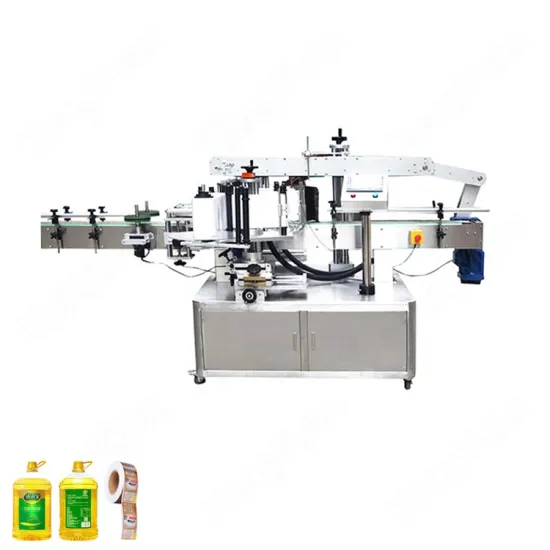 Automatic 5L Edible Oil PET Bottles Dual-sided Labeling Machine
