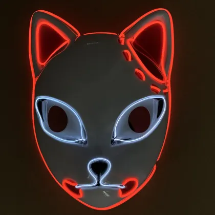 Halloween LED Fox Mask - Best Seller Cosplay Slayer Mask