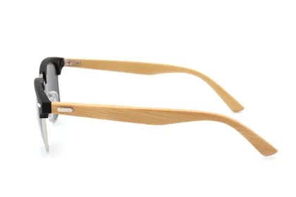 Flymoon Fashion Custom Brand Logo High Quality Bamboo Sunglasses UV400
