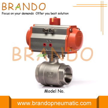 Pneumatic Actuator Two Piece Female Threaded Ball Valve