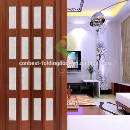 aluminum folding door and pvc folding door/ bulletproof transparent polycarbonate folding door