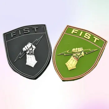China Manufacturer Custom Rubber Patches PVC Horror Design Hook and Loop Patch