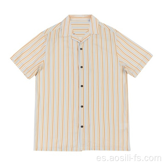 Camisas casuales de rayón para hombres en verano