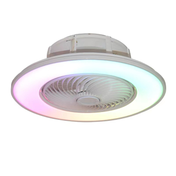LEDEAST XH-TW1F 36W RGB Low Noise Tuya WiFi Remote Control Smart LED Ceiling Fan with Light