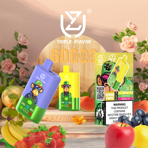 UZY Triple Flavors 60000 Puffs Europe Warehouse Onsale