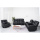 Black Leather 3 2 1 Recliner Sofa Set