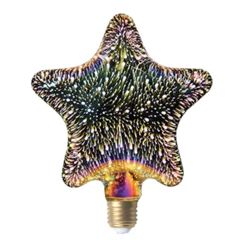 3D LED Heart Star Filament Decorative Bulbs for Holiday Party and Wedding Decorations: A60, ST64, G125