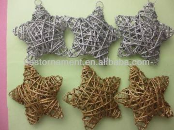Mixed Color Star Shape Rattan Ball Woven Wicker Ball