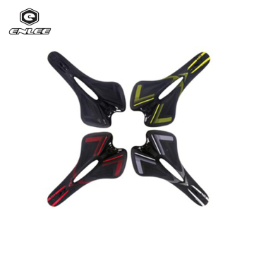 ENLEE Mountain Road Bike Saddle - Comfortable Sponge Cycling Seat with PU Leather and Hollow Design