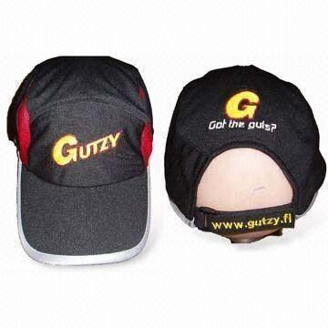 Sports Cap, Made of 100% Polyester with Elastic, Ventilate Fabric