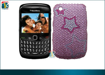 Luxury Diamond Bling Case With Sparkly Rhinestone Blings For Blackberry Curve 8520