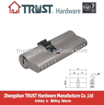 Trust C66SN: 65mm Euro Profile Brass computer key lock cylinder