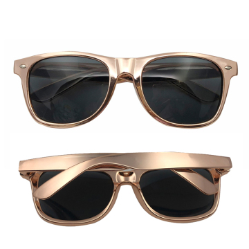 Luxury Electroplated Rose Gold Wedding Sunglasses for Brides