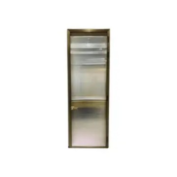 Frosted Glass Sliding Pantry Door with Fluted Design
