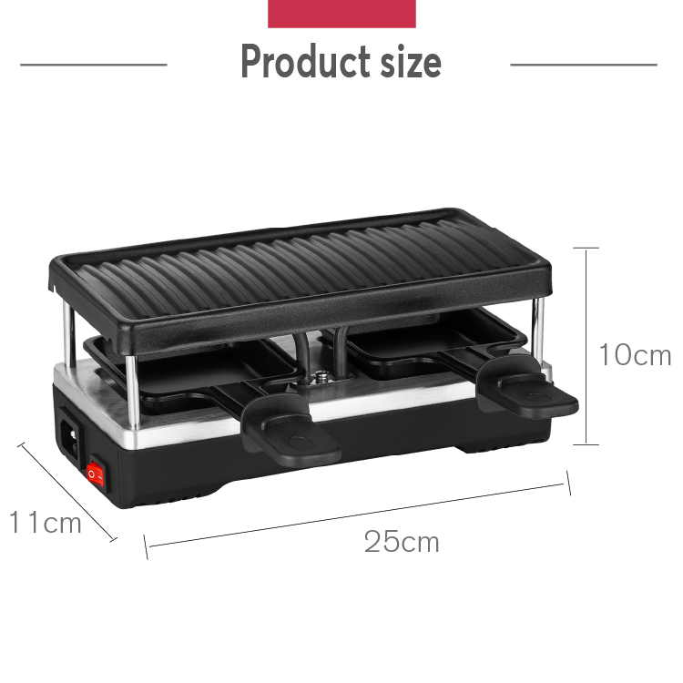 RACLETTE GRILL FOR 2 PERSONS (3)