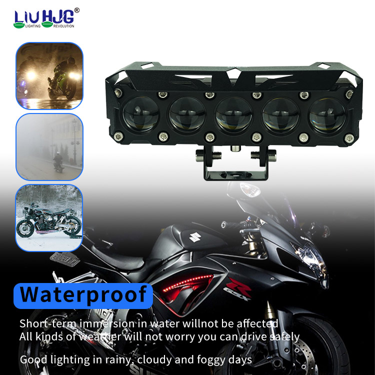 HJG New arrival blue lens Auxiliary Spotlight Lamp Led Headlight mini driving fog light for car accessories5