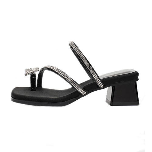 Strappy sandals with diamond embellishments