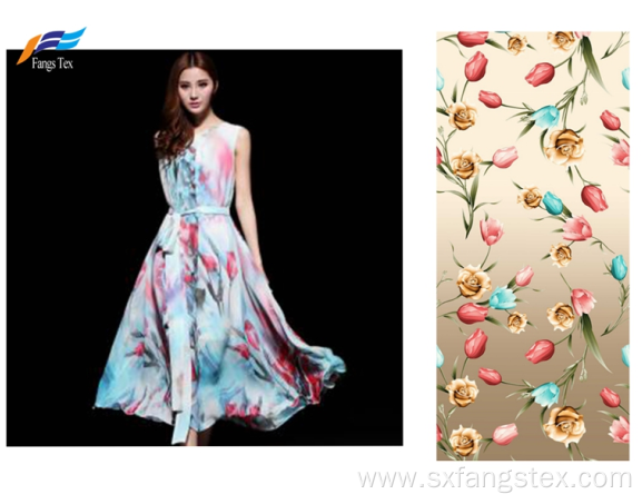 Wholesale 100% Polyester Floral Printed Chiffon Fabric