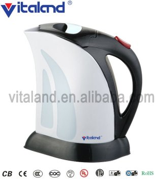 1000W plastic steel household electric cordless kettle with 1L capacity