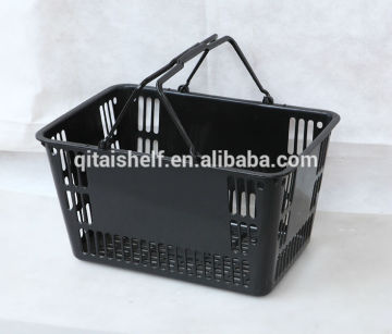 Black Plastic shopping basket with two plastic handles